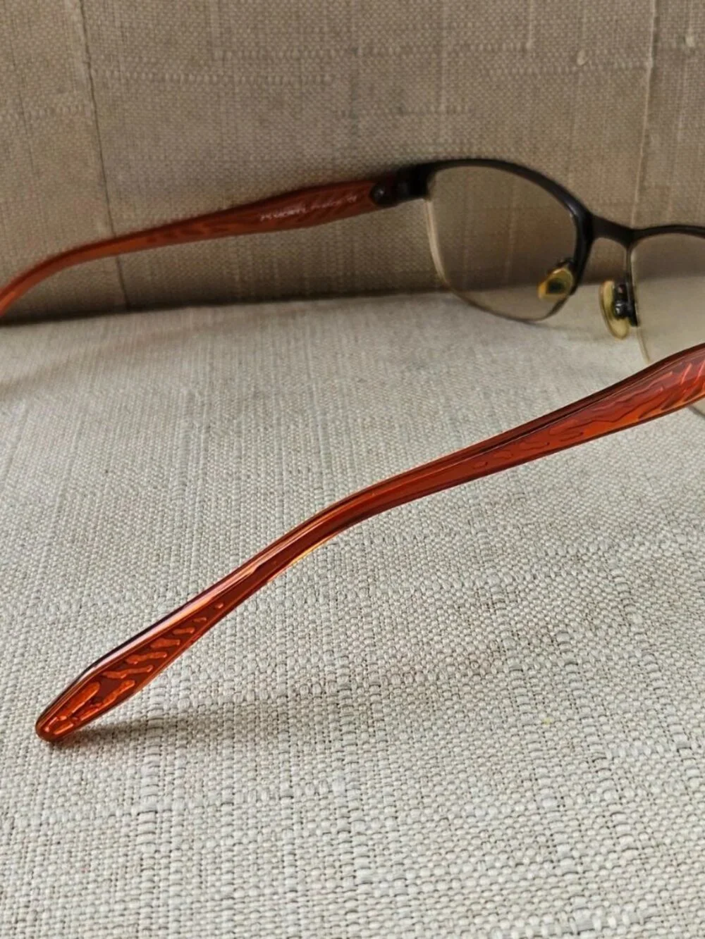 M Morel France Eyeglasses Frame Orange/Brown Tone Eyewear KAOLI 7493K Glasses